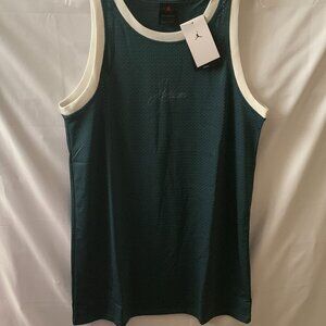 NIKE JORDAN 23 Heritage Jersey Mini Dress in Dark Green/White Sz LARGE
